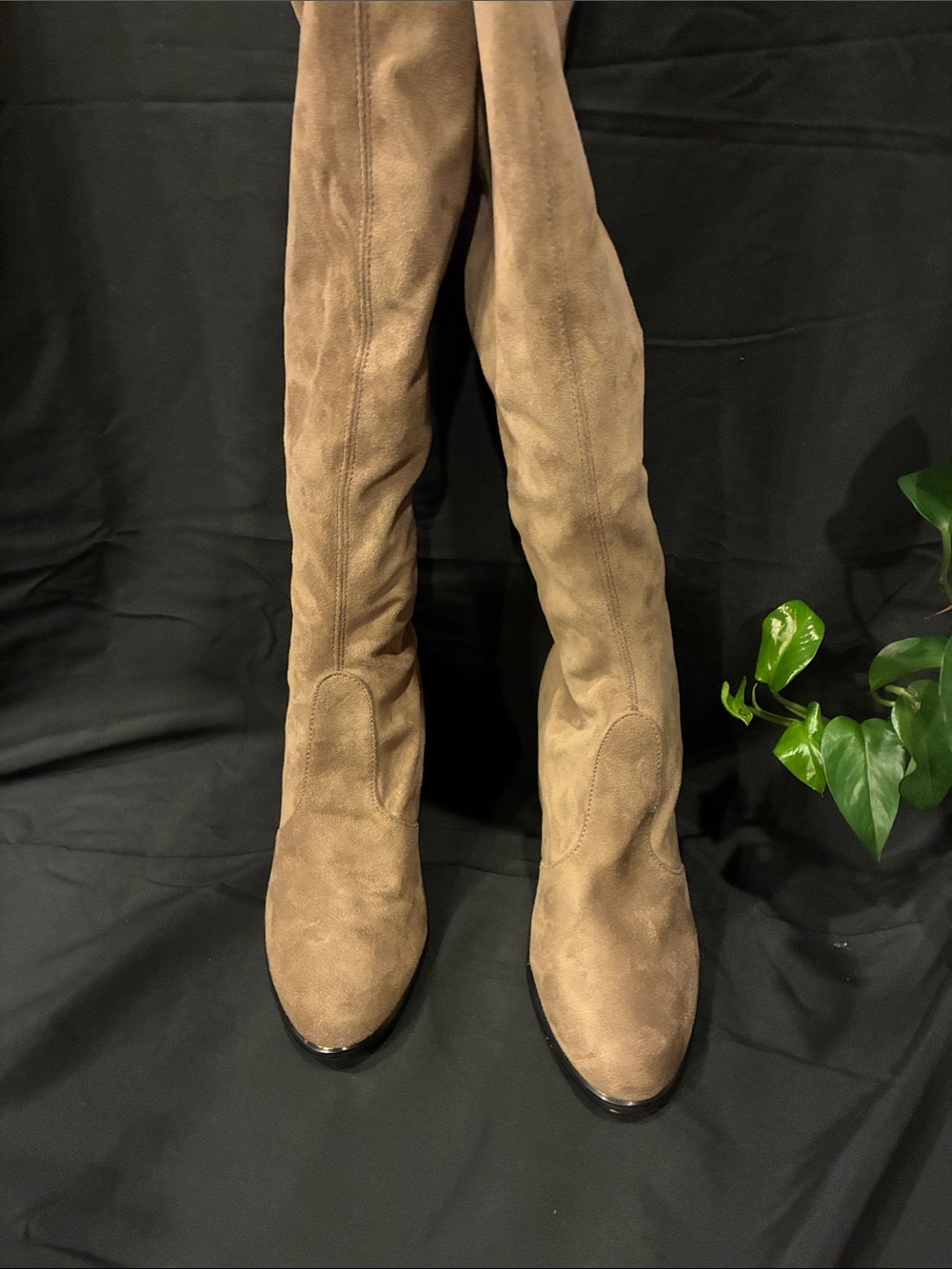 New Size 7.5 Steve Madden Slayer Over the Knee Taupe Boots (ABBA) - Picture 7 of 15